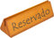 García de Pou Letreros de Mesa Reservado/Reserved, Madera, Natural, 15 x 4.4 x 4.4 cm, 10 Unidades