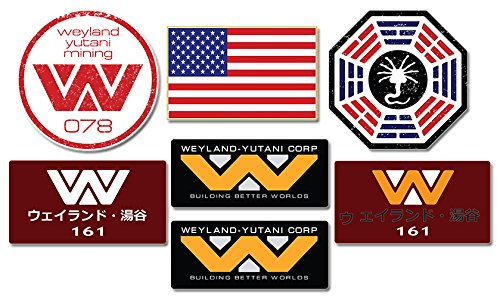 Ti El Es Nostromo Weyland Yutani Corp Sulaco Alien, Aliens Aufkleber, 7 Laminiert Sticker Set