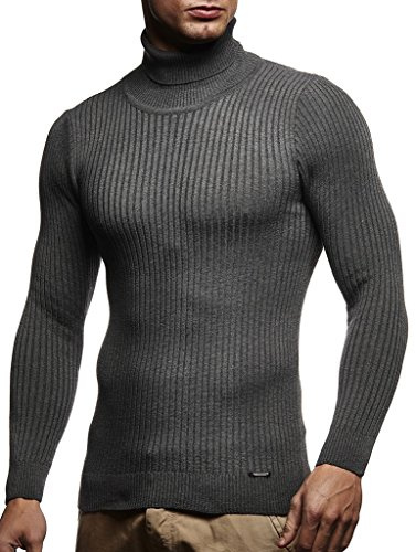 Leif Nelson Rollkragenpullover Herren Strickpullover - Cooler Männer Pullover Rollkragen - Dünner Männer Strick Pullover Winter & Sommer
