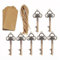 Kit de décoration pour cadeaux pour invités à un mariage ou une fête - 50 décapsuleurs en forme de clé et 50 étiquettes avec ficelle