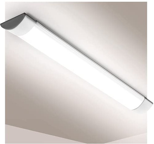 Viugreum Tubo LED 60CM, 20W 2400LM Lámpara LED de Techo, Blanco Neutro 4000K, IP20 Fluorescente Led para Baño, Salón, Cocina, Garaje, Oficina y Taller