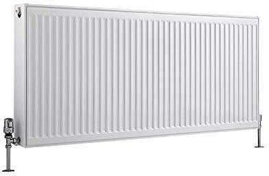 Milano Compact White Type 22 Horizontal Double Panel Convector Radiator - 600mm x 1400mm