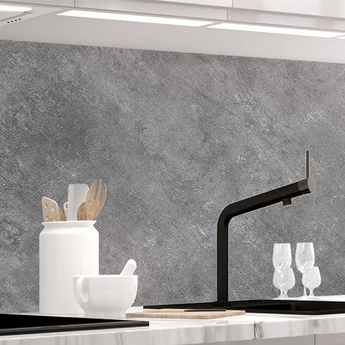 StickerProfis Küchenrückwand selbstklebend Matt-Optik - 20GREY - 1.8mm, Versteift, alle Untergründe, Hart PET Material, Premium 60 x 80cm