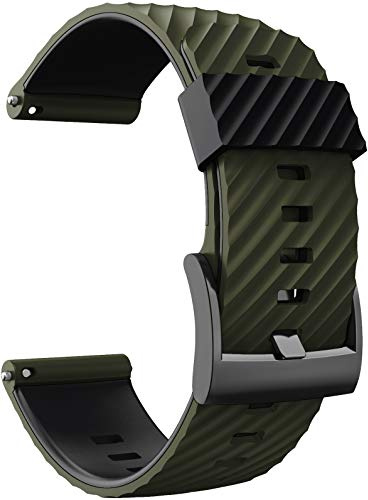 Shieranlee Armband für Suunto 9 Spartan/Suunto 7 Strap, 24MM Ersatz Silikon Uhrband Sport Uhrenarmbänder für Suunto 9/Suunto D5/Suunto Spartan Sport Wrist HR/Suunto 9 Titanium