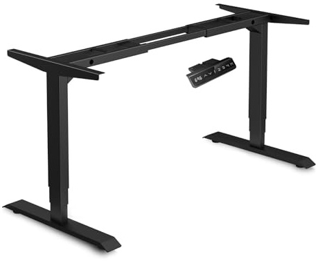 JUNKER Cadre de table TG2-120 Noir Réglable électriquement en Hauteur 595-1245 mm Réglage en Largeur 1080-1800 mm Capacité de charge 120 kg
