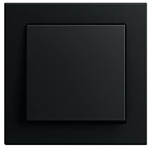 GIRA E2 Schwarz matt (1x Taster, 1x Rahmen 1fach, 1x Wippe)