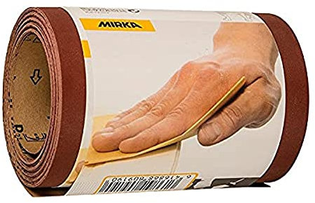Mirka Red Schleifpapier-Rolle 115mm x 5m / Körnung P40 / 1 Rolle/Zum Schleifen von Holz, Metall und Kunststoff