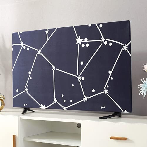 Housse de protection extensible anti-poussière pour écran de télévision, écran d'ordinateur, décoration intérieure de 55,9 cm à 165,1 cm (nuit étoilée, 127 cm)
