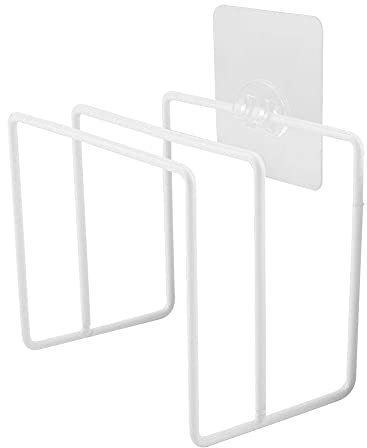 MOUMOUTEN Support d'organisateur de cuisine, plateau de cuisson auto-adhésif mural et plateau de rangement pour planche à découper(blanche)