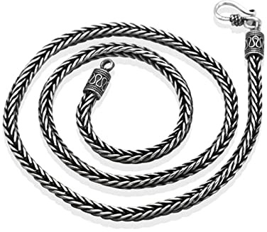 Daesar Herren Halskette 50CM Biker, 5MM Francokette mit Hakenverschluss Silber Kette 925 Partnerkette Freundschaftskette für Männer Jugend