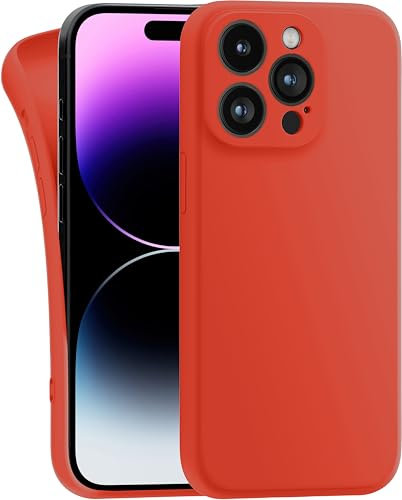 MyGadget Case for iPhone 14 Pro Max - Cover Ultra Thin TPU - Soft Touch Rubber & Anti-Scratch Shell - Flexible Silicone - Orange