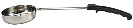 Uinfhyknd Pizza Spread Sauce Ladle Rubber Handle Flat Bottom Kitchen Spoon Stainless Steel Measuring Stir Soup Spoon -6