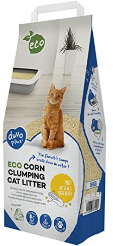 duvoplus, Eco Mais, klumpend, für Katzen, 10 kg/16,37 l, für Hygiene