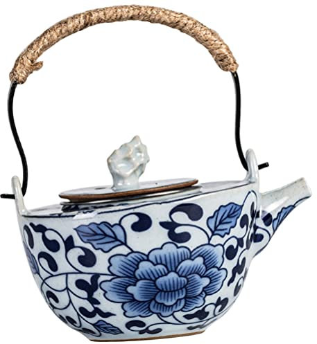 Zerodeko Théière Céramique Vintage Avec Filtre Acier Style Chinois Pour Bureau Maison