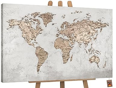 YS Peintures peintes à la main Monde | Tableau peint à la main pour la décoration intérieure Art Peinture sur toile modern | Tableau à l'huile Tableau peint à la main LT013 (120x80 cm)