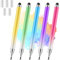 AmberVec Stylus Pens for Touch Screens, Universal 2 in 1 Stylus Pen for iPad Compatible with iPhone, iPad, Android, Microsoft Tablets, Phones, Surface,[5 Pack]-Blue,Green,Pink,Purple,Yellow