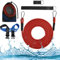 AMFUN Schwimmgürtel Pool, 3M Schwimmtraining Gürtel, Pool Schwimmgürtel Einstellbare, Schwimmhilfe Gurtel, Schwimmwiderstand Gürtel für Erwachsene Kinder Schwimmingpools Widerstandstraining-Blau