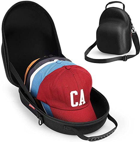 Livelab Hut-Reisetasche, Harte Hut-Hülle für Baseballkappen, Hut-Organizer schützt bis zu 6 Hüte, perfekt für Reisen und Aufbewahrung zu Hause