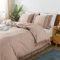 Brandream Softta Boho Bettwäsche Quaste Bettbezug Fransen Full 3 Stück 100% gewaschene Baumwolle Teen Baby Vintage und elegante Rüschen Bettbezüge Taupe