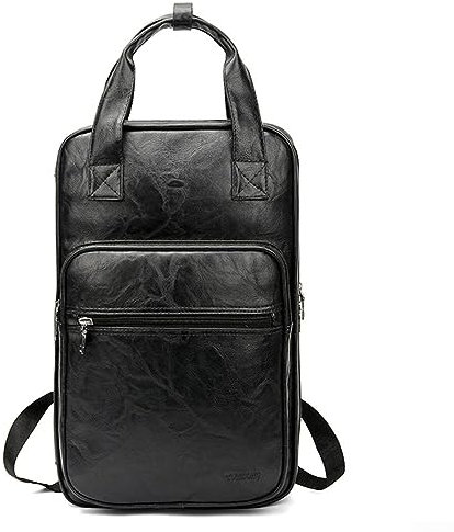 DAZZLEEX Bolsa para baquetas de piel sintética, 5 bolsillos, bolsa para baquetas, mochila suave, impermeable, resistente al desgaste, 54 x 17 x 3 cm (negro)
