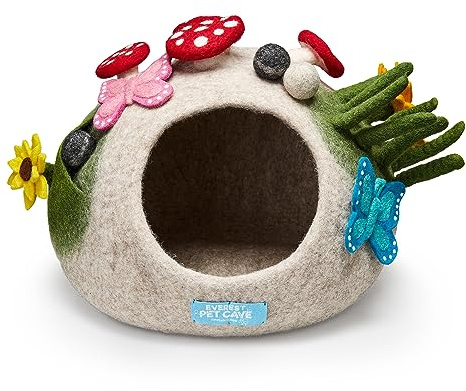 Cat Cave, Felted Cat Cave, Everest Mushroom Cave, 100% Wool, Handmade