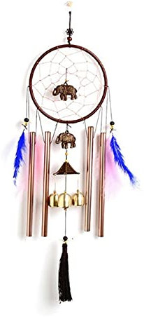 Haus eingerichtete Glocken Windspiele for draußen, Windspiel, Wandbehang, Ornamente, handgefertigt, Traumfänger, Elefant, Liebesherz, Glocke, for Kinder, Zuhause, Büro, Schlafzimmer (Farbe: 1 Stück) (