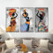 JACBON Affiche imprimée de femmes noires africaines, peinture sur toile abstraite de danse de femmes africaines, tableau d'art mural pour salon, décoration d'intérieur, 40x80cm x 3, sans cadre