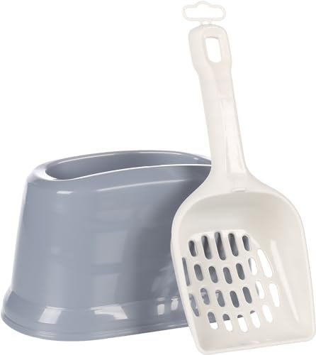 Flamingo Cat Litter Scoop with Stand Hodor Grey – 21.5 x 12 x 28 cm