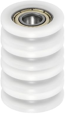 Kozelo 4 Stück U-Nut Kugellager 6x21x7mm Doppelt abgeschirmtes Gcr15 Nylon | ABEC1, Für Motoren und Getriebe