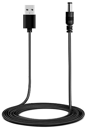 UEME USB to DC 5V Cable, Universal 5V USB Power Chager Cord DC 5.5 X 2.1mm Plug Adapter 1.2m