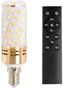 IOEDHW Ampoule de maïs E14 avec télécommande, Paquet de 1/3 Ampoules LED E14 à Petite Bouche 9W-700LM, Gradation Infinie, la télécommande Peut contrôler 20 mètres pour Lustre de Table extérieure