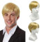 UILYNIU Perücke Blond Herren, Layered Perücken Kurze Herrenperücke mit Pony Natürliche Vollperücke, Boyband Perücke Kostüm 70er 80er Kurze Perücken Täglich Halloween Cosplay Fasching Perücke (Blond)