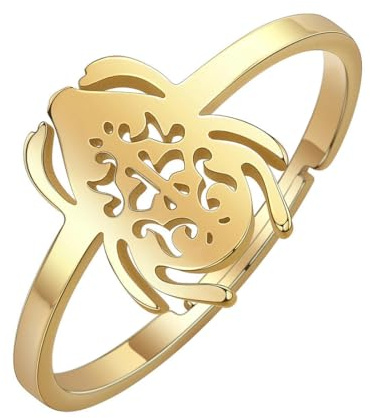 Caiduoduo Insekt Skarabäus Lady Ring Ägypten Edelstahl Schmuck Vintage Verstellbarer Ring