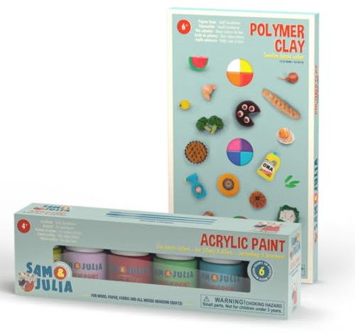 Sam & Julia - Dekorations-Set - Mäusehaus Knete und Farbe