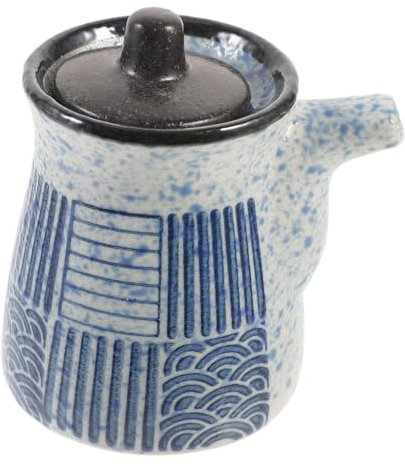 COLLBATH Japanese Oil and Vinegar Pot Vinegar Holder Cooking Oil Decanter Kitchen Oil Dispenser Small Vinegar Jars Soy Sauce Container Japanese Vinegar Jar Soy Sauce Pot Ceramics