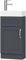 BELOFAY Vanity Unit with Basin, 400mm Floor Standing Bathroom Vanity - Laquered Cloakroom Unit With 1 Tap Hole and Soft Close Hinges (WASTE) (Crawley Grey)