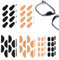 Glasses Nose Pads, 48 Pairs Soft Foam Self Adhesive Nose Pads for Glasses Non Slip Glasses Grips 1.5mm Thickness Glasses Nose Guards for Eyeglasses Sunglasses Reading Glasses (Skin Color, Black)