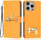 Aisenth Case for iPhone 16 Pro Max, Cute Bear, Cat, Panda, Duck, Koala Animal Cartoon Pattern PU Leather Wallet Flip Case Shockproof Magnetic Cover with Kickstand, Card Holder, Orange