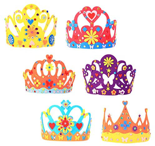 BESTonZON 6 Sätze Kindergeburtstagskranz Material Für Bastelset Diy-kränze Zubehör Für Party Feine Kopfbedeckung Für Cosplay Stabiles Stirnband Für Fotografie