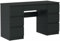 VBChome Schreibtisch 130x50 cm Schwarz – Großer Computertisch mit 7 Schubladen, ideal als Bürotisch, PC-Tisch, Arbeitstisch oder Laptoptisch für Home Office, Studium & Arbeitsplatz
