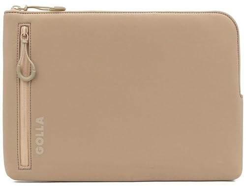 Golla Laptop Tasche/Wasserdichter Laptop Sleeve aus Neopren/Für MacBook, Asus und weitere Notebooks/Elegante Laptophülle/Reißverschluss mit Neoprenmantel / 15 Zoll/Coffee