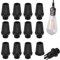 XURJUMI | Pack 20 Abrazaderas Prensaestopas|Color Negro | Fijación Y Sujeción De Cables Electricos A Portalámparas | Protección Y Seguridad