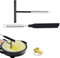 1 Pièces Râteau à crêpes inox 35 cm＋1 spatule Crêpe 20 cm, étaler crêpe,Réalisez facilement des crêpes parfaitement rondes