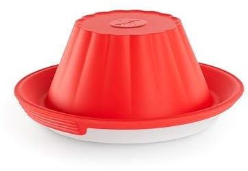 Lékué Molde de silicona para flan con plato de cerámica