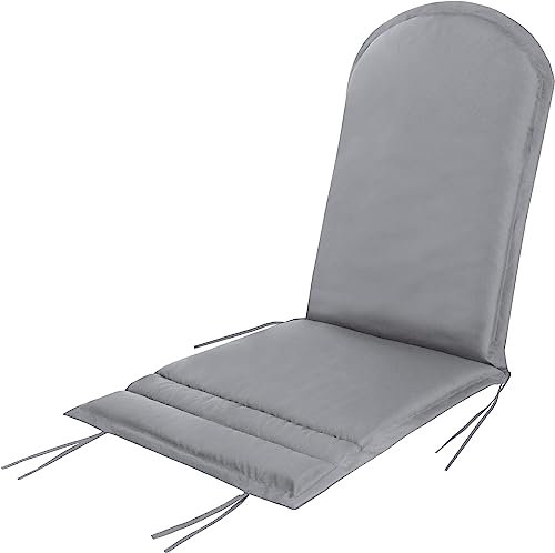normani Adirondack Stuhlauflage - wasserdichte Outdoor Auflage für Adriondack Stühle 135 x 55 x 6 cm Farbe Hellgrau