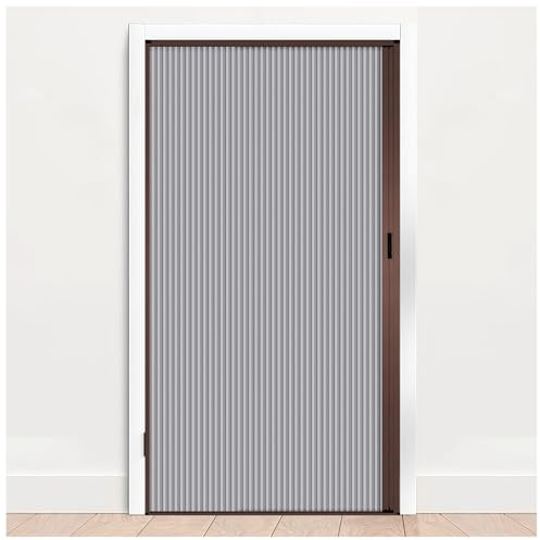 YDHSIKK Puertas Plegables extraanchas Puertas Interiores, Puerta Plegable de Panel Puertas Plegables Interiores, Puertas Tipo acordeón sin Perforaciones(28x80in (71x203cm))