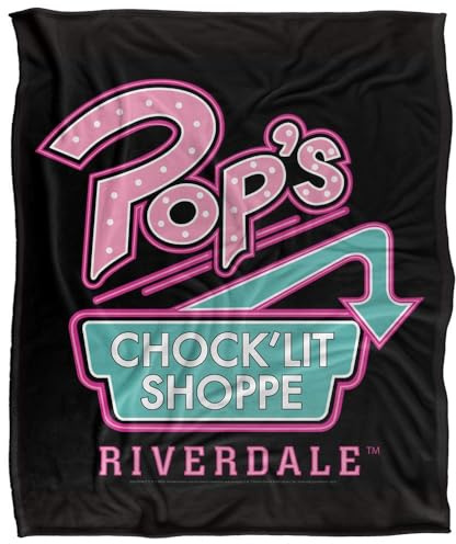 Riverdale Pop'S Chock'Lit Shop Silky Touch Super Soft Throw Blanket 152 X 127 cm, White