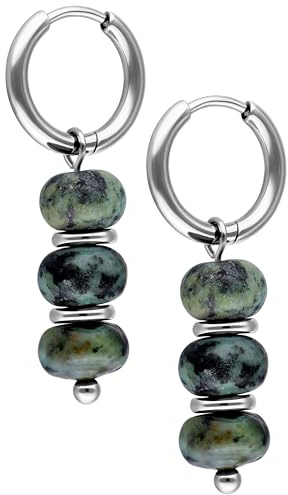 Wildcat Ohrringe - African Turquoise Bubble Hoops (Pair) - Silber - Chirurgenstahl 316L - wasserfest, langlebig, hautverträglich