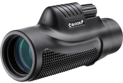 Barska Level 8x32 Monocular – Compact Waterproof Monocular for Hiking, Bird Watching, Camping – Rubber Armor, Multi-Coated Lens, BK-7 Prism, Pocket Size, Fogproof Optic for Outdoors