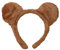 Pritties Accessories Brown Plush Furry Teddy Bear Ears Alice Hair Band Headband for Women-Adults, 1 Count (Pack of 1), Party, Fancy Dress